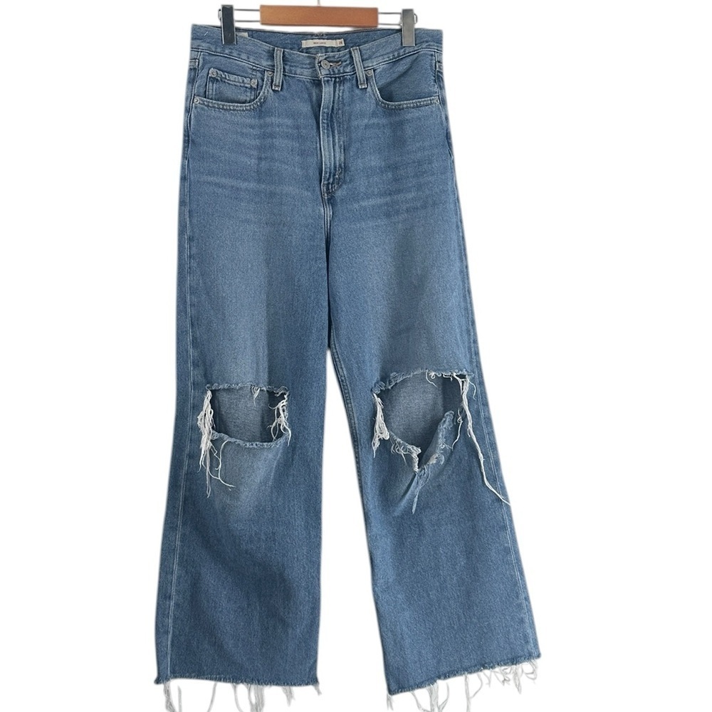 Levi's jeans Premium High Loose Jeans ripped knees distressed y2k 90's frayed 28 - Picture 2 of 11